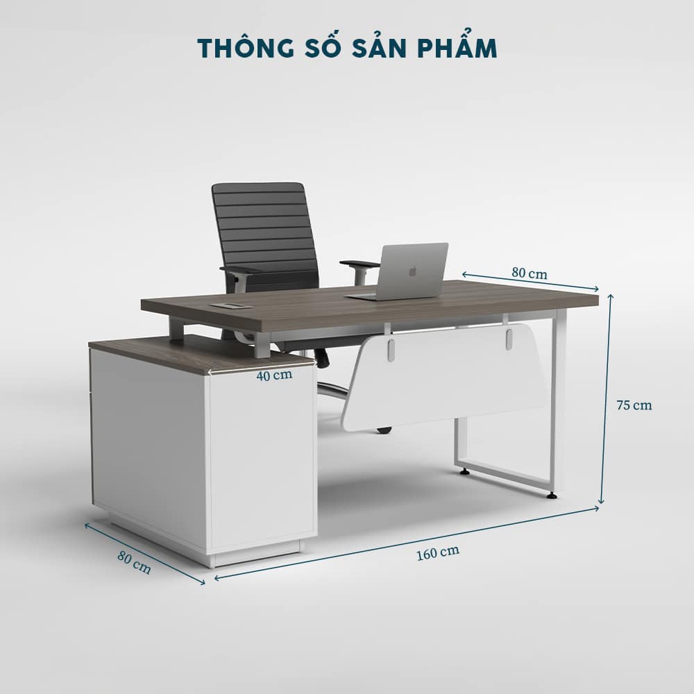 Bàn Giám Đốc 1m6 BGDF002 - Ảnh 2