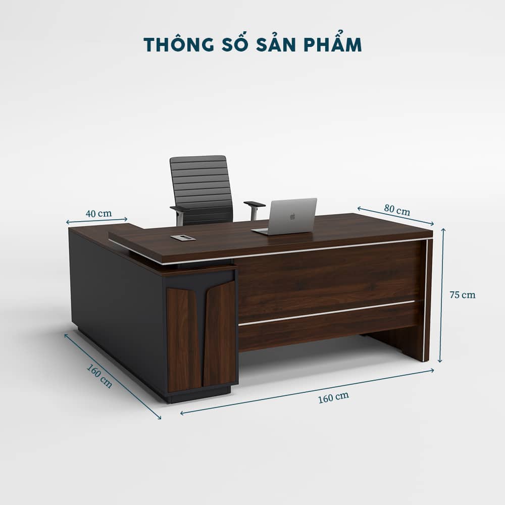 Bàn Giám Đốc 1m6 BGDF017 - Ảnh 2