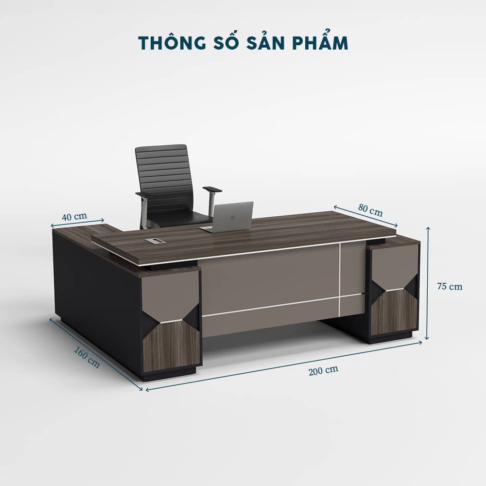 Bàn Giám Đốc 2m BGDF012 - Ảnh 4