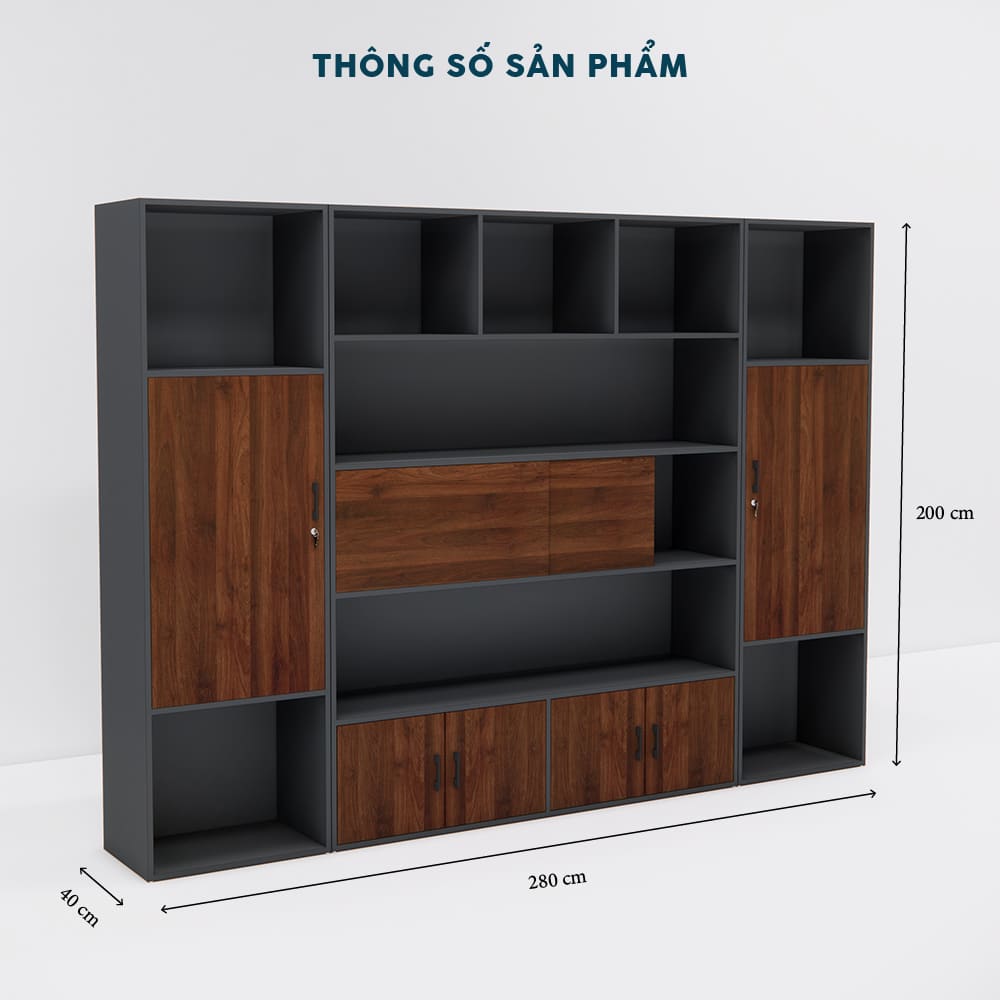 Tủ Giám Đốc 2m8 TGDF020 - Ảnh 2