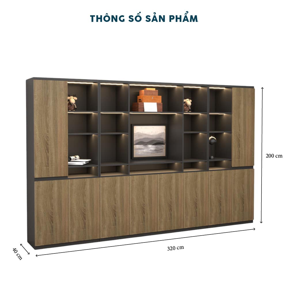 Tủ Giám Đốc 3m2 TGDF049 - Ảnh 4