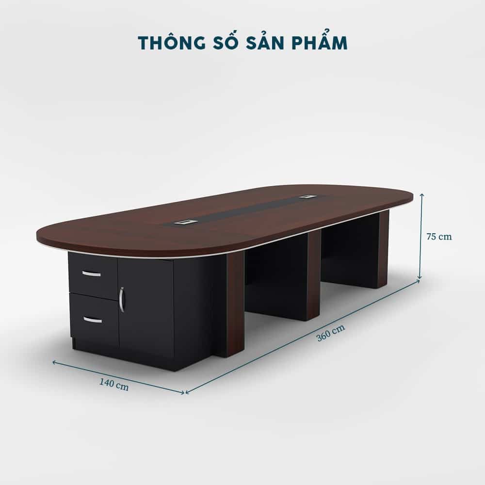 Bàn Họp Dài 3m6 BHF17-3614 - Ảnh 2