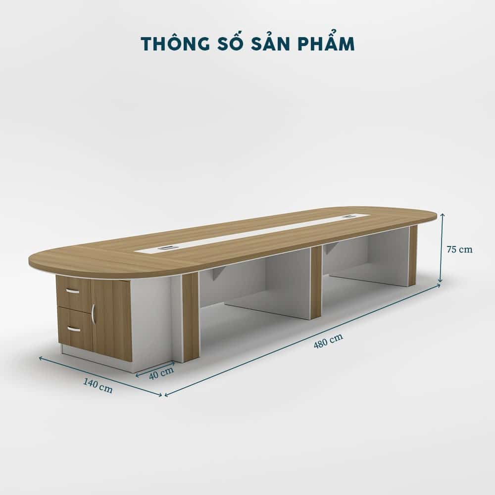 Bàn Họp Dài 4m8 BHF17-4814 - Ảnh 2