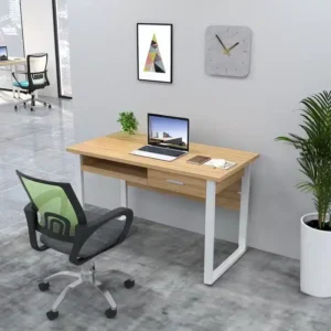 Bàn làm việc chân sắt 1m2 kèm ngăn kéo-B25