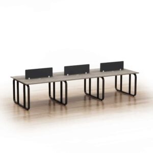 Cụm Bàn Nhân Viên 6 Người Chân Sắt-FCBNV79