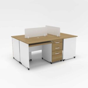 Cụm bàn làm việc 3 người-FCBNV12