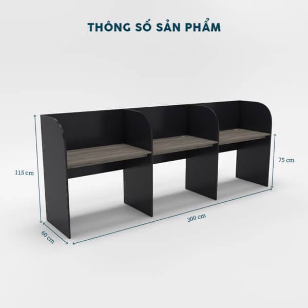 Cụm bàn làm việc 3 người-FCBNV18 - Ảnh 4