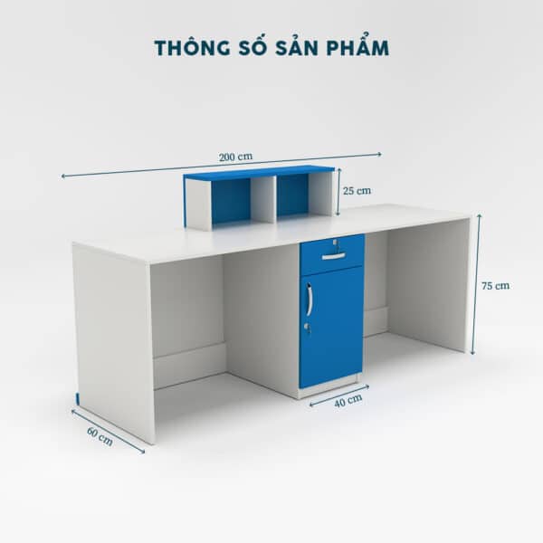 Quầy Lễ Tân 2m-QLTF2m - Ảnh 6