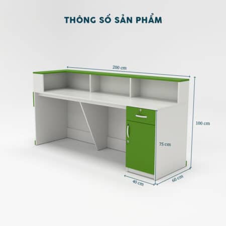 Quầy Lễ Tân 1m6-QLTF1m6 - Ảnh 5