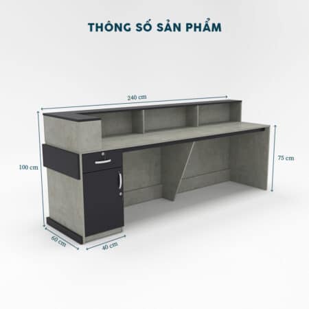 Quầy Lễ Tân 2m4-QLTF2m4 - Ảnh 6