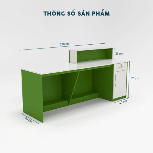 Quầy Lễ Tân 2m2-QLTF2m2 - Ảnh 6