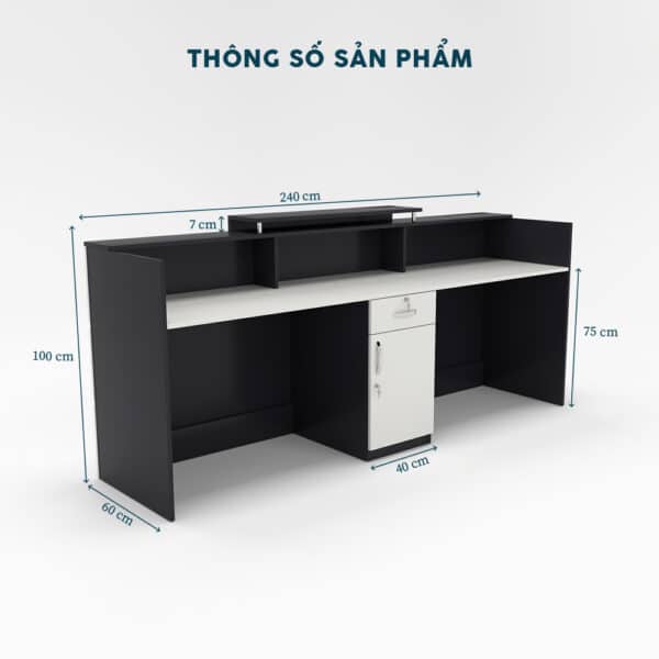 Quầy Lễ Tân 2m4-QLTF2m4 - Ảnh 4