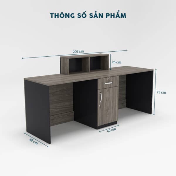 Quầy Lễ Tân 2m-QLTF2m - Ảnh 6