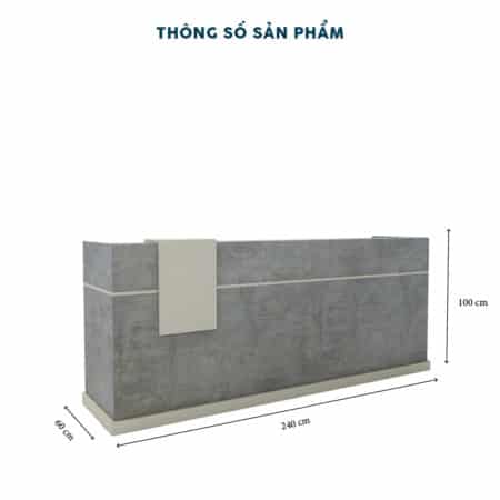 Quầy Lễ Tân 2m4-QLTF2m4 - Ảnh 5