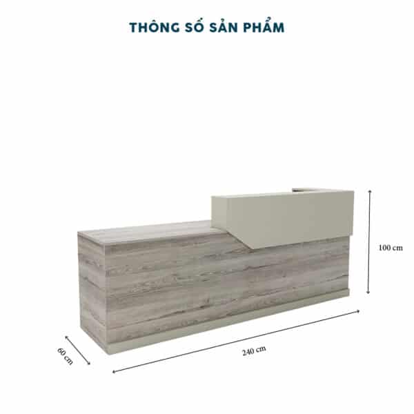 Quầy Lễ Tân 2m4-QLTF2m4 - Ảnh 5