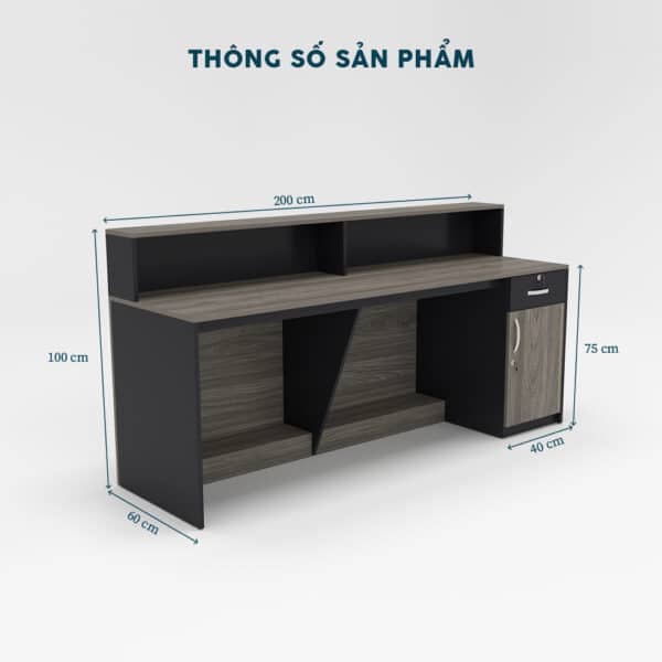 Quầy Lễ Tân 2m-QLTF2m - Ảnh 6