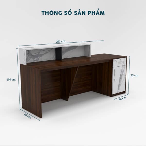 Quầy Lễ Tân 2m-QLTF2m - Ảnh 6