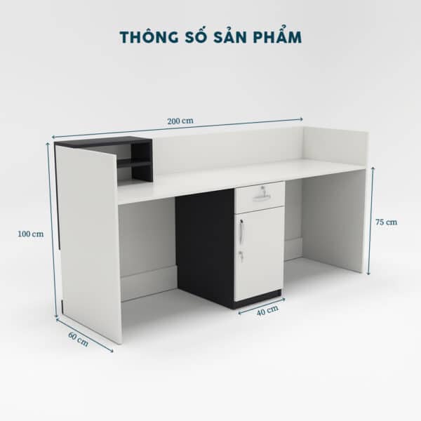 Quầy Lễ Tân 2m-QLTF2m - Ảnh 6