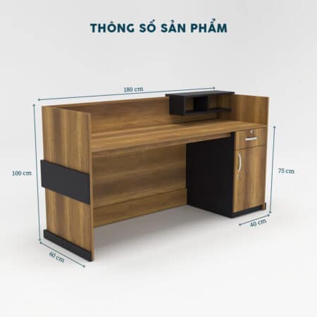 Quầy Lễ Tân 1m8-QLTF1m8 - Ảnh 6
