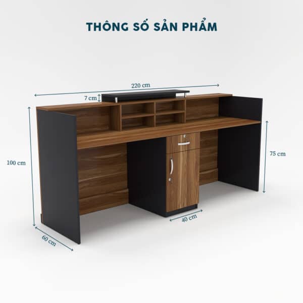 Quầy Lễ Tân 2m2-QLTF2m2 - Ảnh 6