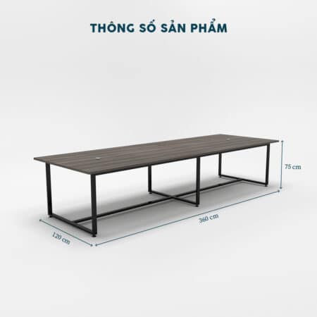 Bàn Họp Chân Sắt 3m6 BHF01-3612 - Ảnh 6