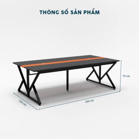 Bàn họp chân sắt 2m4 F24 - Ảnh 6