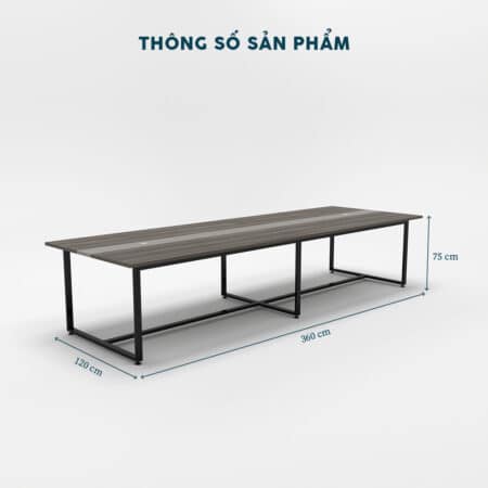 Bàn Họp Chân Sắt 3m6 BHF06-3612 - Ảnh 2
