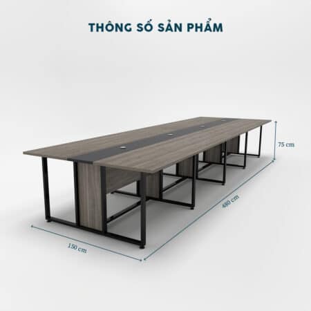 Bàn Họp Chân Sắt 4m8 BHF10-4815 - Ảnh 2