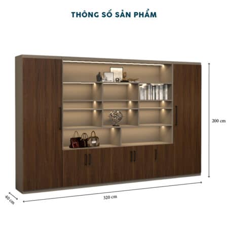 Tủ Giám Đốc 3m2 TGDF038 - Ảnh 6