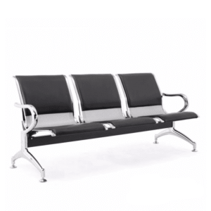 Ghế Băng Chờ 3 Chỗ Bọc Da-GC03D Đen