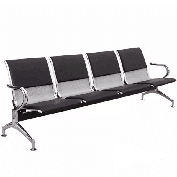 Ghế Băng Chờ 4 Chỗ Bọc Da-GC04D Đen - Ảnh 4